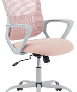 Sweetcrispy Silla de Oficina ergonómica, de Escritorio con Soporte Lumbar, reposabrazos Ajustables, Regulable en Altura, Adecuada para Dormitorio