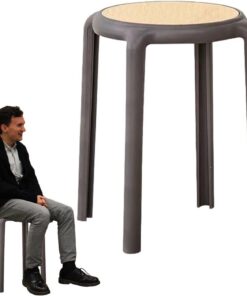Generisch Taburete apilable, Taburete apilable para Adultos | Taburete de bar apilable | Taburete apilable de bar de polipropileno, apilable, para aulas, hogar, bar,