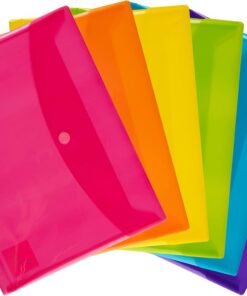 Oxford Carpetas de documentos A4, cierre de velcro, 6 unidades