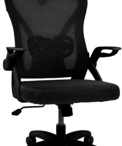 DRIFT GAMING DRAIR35 – Silla Escritorio Ergonómica Oficina y Hogar de Malla tensada Transpirable, Reclinable 90-120°, Reposacabezas y Reposabrazos Abatibles, Soporta hasta 120 kg, Negro