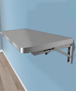 Mesa Plegable de Acero Inoxidable montada en la Pared, Escritorio Flotante para computadora, Escritorio de Pared Que Ahorra Espacio, Ideal para Oficina en casa, Estudio y Espacios pequeños,
