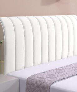 Elástica Funda para Cabecero de Cama, para Decoración Dormitorio, Lavable | Tejido De Terciopelo Suave, para Camas Individuales Dobles King Queen, Con Relleno, Todo Incluido(Beige,200cm)