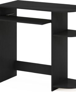 Furinno Simplista Escritorio para computadora, Madera de ingeniería, Americano/Acero Inoxidable, 40.01 (D) x 80.01 (W) x 73.03 (H) cm