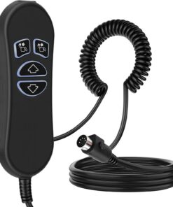 Mando Sillón Relax 4 Botones 5 Pines Elevador Motor Dual con USB | Retroiluminado para visión nocturna, cable extensible hasta 2.2m, carga dispositivos 5V/2A, diseño ergonómico ABS.