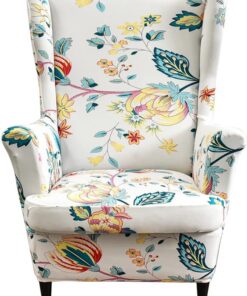 Fundas para sillón orejero 1 Asiento Fundas Protectora para sillón con Orejas elásticas de 2 Piezas Impresas Fundas para sillón orejero