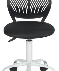 FurnitureR Silla de Escritorio, Silla giratoria ergonómica sin reposabrazos, Silla de Oficina Ajustable en Altura con Ruedas, cómoda Silla de Trabajo para Oficina en casa, Dormitorio y Estudio