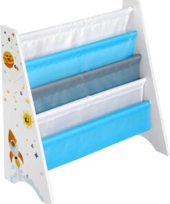SONGMICS LibrerÍa Infantil, EstanterÍa Infantil para Libros, para HabitaciÓn, Sala de Juegos, GuarderÍa, Escuela, 62,5 x 28 x 60 cm, Ahorro de Espacio, Blanco GKR72WT