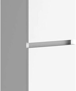 Baikal Armario de Baño, Mueble de Baño, Armario Alto. Muebles Auxiliares. Estanteria. Columna. Entrega en Kit. Serie Cerrada 140 cm Blanco