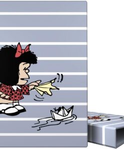 Grafoplas - Archivador Anillas Escolar A4, Mafalda Boat, 4 Argollas Mixtas 25mm, FSC