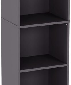 Vida Designs Estantería Oxford de 5 Niveles, estantería de Madera Gris para Oficina, Sala de Estar