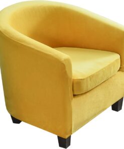 TOPCHANCES 2 Fundas para Silla de Club de bañera, Funda de sofá de Alta Elasticidad con Funda de cojín, Protector de Muebles de Terciopelo Suave para Comedor, Sala de Estar, Oficina y recepción