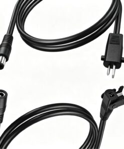 Cable de Extensión de CC-Enchufe Macho a Hembra de 2.1mm x 5.5mm, para Adaptador de Corriente para Elevador de Silla Reclinable Eléctrico de 29V 2A, Convertidor de CC a Plano-Negro