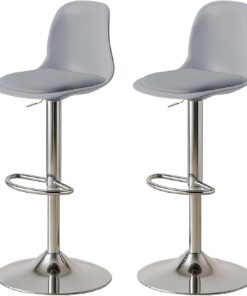 TQHGHX - Juego de 4 taburetes de bar modernos y giratorios ajustables con respaldo y reposapiés, sillas de bar de altura para isla, bar en casa