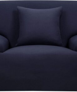 sourcing map Cubierta de sofá Casa Muebles Sillas Amantes de Sentarse Sofa (1 Seater, Negro)