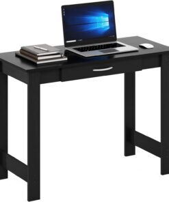 Furinno Escritorio, Madera, Negro