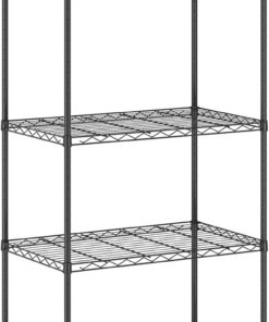 Furinno Wayar - Estante de Almacenamiento de Metal de 5 Niveles, 24 x 14 x 60, Color Negro