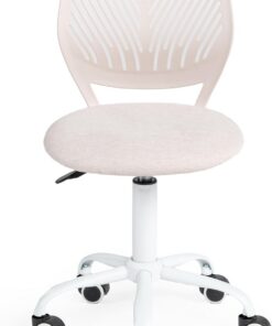 FurnitureR Silla de Juegos para niños, Silla de Escritorio ergonómica sin reposabrazos, Silla de Oficina Moderna con Altura Regulable y Ruedas de Goma silenciosas, Ideal para estudiar y Jugar