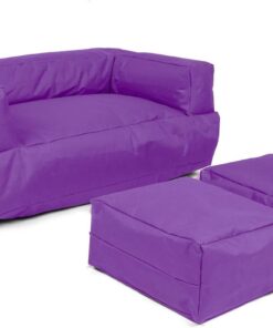 WELL HOME MOBILIARIO & DECORACIÓN Sillón 2 pl + puf niños Morado