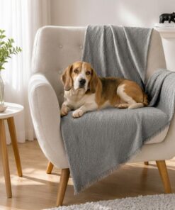 Protector Sofa, Cubre Sofa una Plaza, Manta Sofa Gatos y Perros, Sofa Cover para Sillon y butacas, Protector de Muebles para Mascotas 230 x 55 cm Lavable, Reversible, Gris