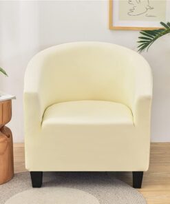 Highdi Funda de Sillón Elástica Chesterfield Moderno Color Sólido Funda de Sofá 1 Plaza Lavables, Universal Fundas de Butaca Protector para Dormitorio, Recepción, Club