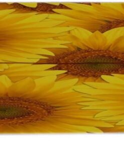 A.Monamour Fundas Decorativas para Sofás Verano Flor Girasol Patrón Floral Fondo Terciopelo Fundas de Sillón Sofá Protector Funda de Sofá 1 Plaza 2 Plazas 3 Plazas