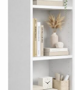 WELL HOME MOBILIARIO & DECORACIÓN Librería Estantería para Libros Turia 2 estantes Color Blanco 41 x 27 x 102 cm