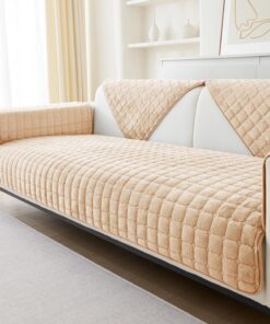 GKXLH Fundas de Sofá de Franela Suave Lavables - Nuevo Sofá Fundas de Cojín, Antideslizante Sofá 1 2 3 Plazas Sofá Fundas para Sofá Seccional, Sofá Slipcovers L Forma Muebles Protector (Camel Claro)