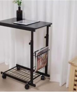 Mesa rodante para Oficina Una mesita de Noche Simple y móvil con Altura Ajustable pequeña Mesa Centro computadora Un sofá un pequeño Escritorio al Lado la Cama