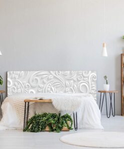 Oedim Cabecero Cama PVC Estampado Blanco 115x60cm | Disponible en Varias Medidas | Cabecero Ligero, Elegante, Resistente y Económico