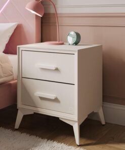 X-Rocker XR Living Florence - Mesita de noche de lona con 2 cajones, mesa auxiliar de almacenamiento, 2 cajones de tela para niños, adolescentes y adultos, ideal para sala de estar, dormitorio