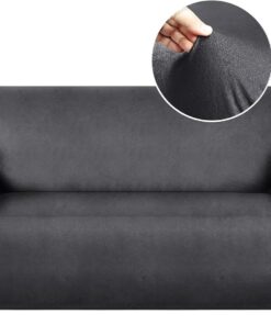 molasofa Funda de sofá biplaza de gran tamaño para decoración del hogar, funda de sofá biplaza suave similar al cuero, funda antideslizante de 1 pieza para perros/gatos/niños (sofá biplaza de gran