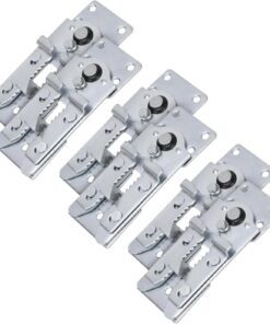 6 cierres de metal seccionales para sofá, diseño antideslizante con soportes entrelazados para montaje estable de muebles, soportes ajustables para sofá deslizante