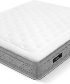 Win Rest Colchón de Muelles 135X190 cm - Viscoelástico, de Doble Cara Modelo SAMYN 29 cm de Altura, Espuma Cloud Foam de Firmeza Media Alta, Tejido Strech, Hipoalergénico, Fabricado en España