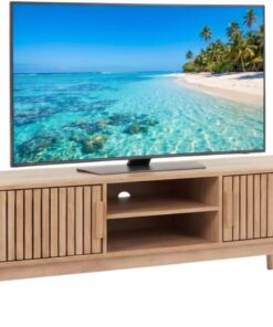 HOME DECO FACTORY - HD0088, Mueble TV Bajo, Modelo Klaus, Colección Natural Crush, Mobiliario Contemporáneo, Mueble, Mueble TV, 117 x 48 x 40 cm, Marrón