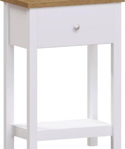 Vida Designs Arlington - Mesa de Consola con Estante para Pasillo, tocador Lateral de MDF (Blanco, 1 cajón)