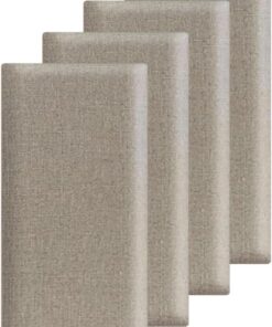 4 paneles de pared tapizados 40x20cm, autoadhesivos, para cabecera, habitación infantil, dormitorio y oficina, relleno suave, marrón claro