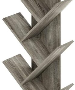 Furinno Arbre Librería en Forma de Árbol de 9 Niveles, Roble Francés