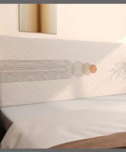 Funda Cabecero Cama Terciopelo Funda Protectora Elástica Cubierta para Cabecero de Cama a Prueba de Polvo para Doble(H,220cm)