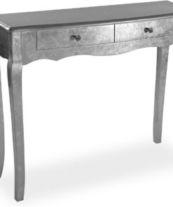Versa Consola Cagliari Grande, Medidas (Al x L x An) 80 x 35 x 100 cm, Color Plateado