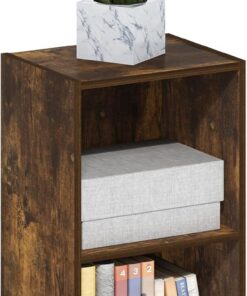 Furinno Pasir Estantería Abierta Librería de 2 Niveles, Pino Ámbar