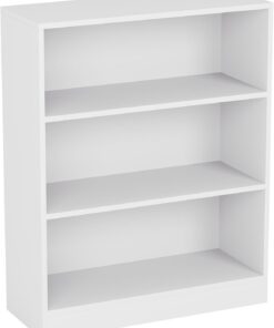 Vida Designs - Estantería Baja Cambridge de Madera de Roble Negra con 3 estantes, para Oficina o Sala de Estar