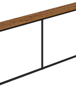 Consola de mesa industrial (180 cm, largo y estrecho para sofá, mesa de entrada, pasillo y salón, resistente, estable y fácil de montar