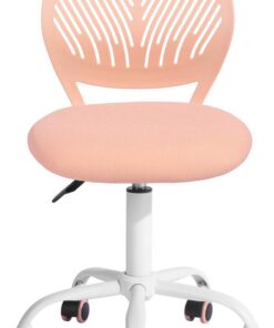 FurnitureR Silla de Escritorio, Silla giratoria ergonómica sin reposabrazos, Silla de Oficina Ajustable en Altura con Ruedas, cómoda Silla de Trabajo para Oficina en casa, Dormitorio y Estudio