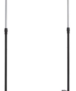 Amazon Basics Perchero de barra con ruedas, cromado, (91.5-145) x 42 x (134-161) cm (L x W x H)