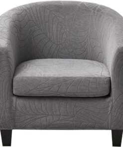 Fundas para Sillón Chesterfield 2 Piezas Fundas para Sillas de Club 1 Plaza Fundas para Sillón Cabriolet Elástica Gris Oscuro