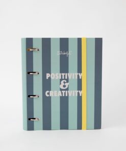Mr. Wonderful - Carpeta con anillas y folios - Positivity & creativity - Carpeta con 4 Anillas - Incluye Recambio de Folios - 120 hojas