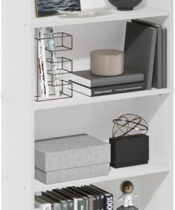 Furinno Jaya Simply Home Librería Abierta de Almacenamiento de 6 Niveles, Blanco