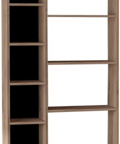 WELL HOME MOBILIARIO & DECORACIÓN Librería,100% Tablero de aglomerado rechapado en melamina, Color Atlantic