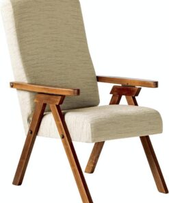 ESSEGI Sillón de Madera FIAMMETTA SRL Relax reclinable Tejido Beige desenfundable