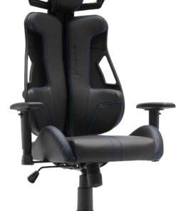 Mars Gaming MGC-Elite, Silla Gaming Ergonómica, Respaldo Flexible Adaptativo, Reposabrazos Ajustables 2D, Asiento Reclinable, Acabado Cuero PU, Silla Oficina con Ruedas XL, Pistón Gas Clase 4, Azul